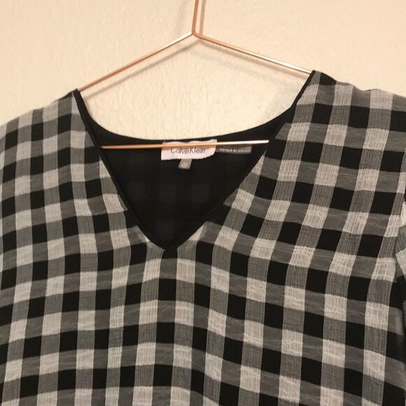Calvin Klein gingham print blouse - Picture 4 of 5